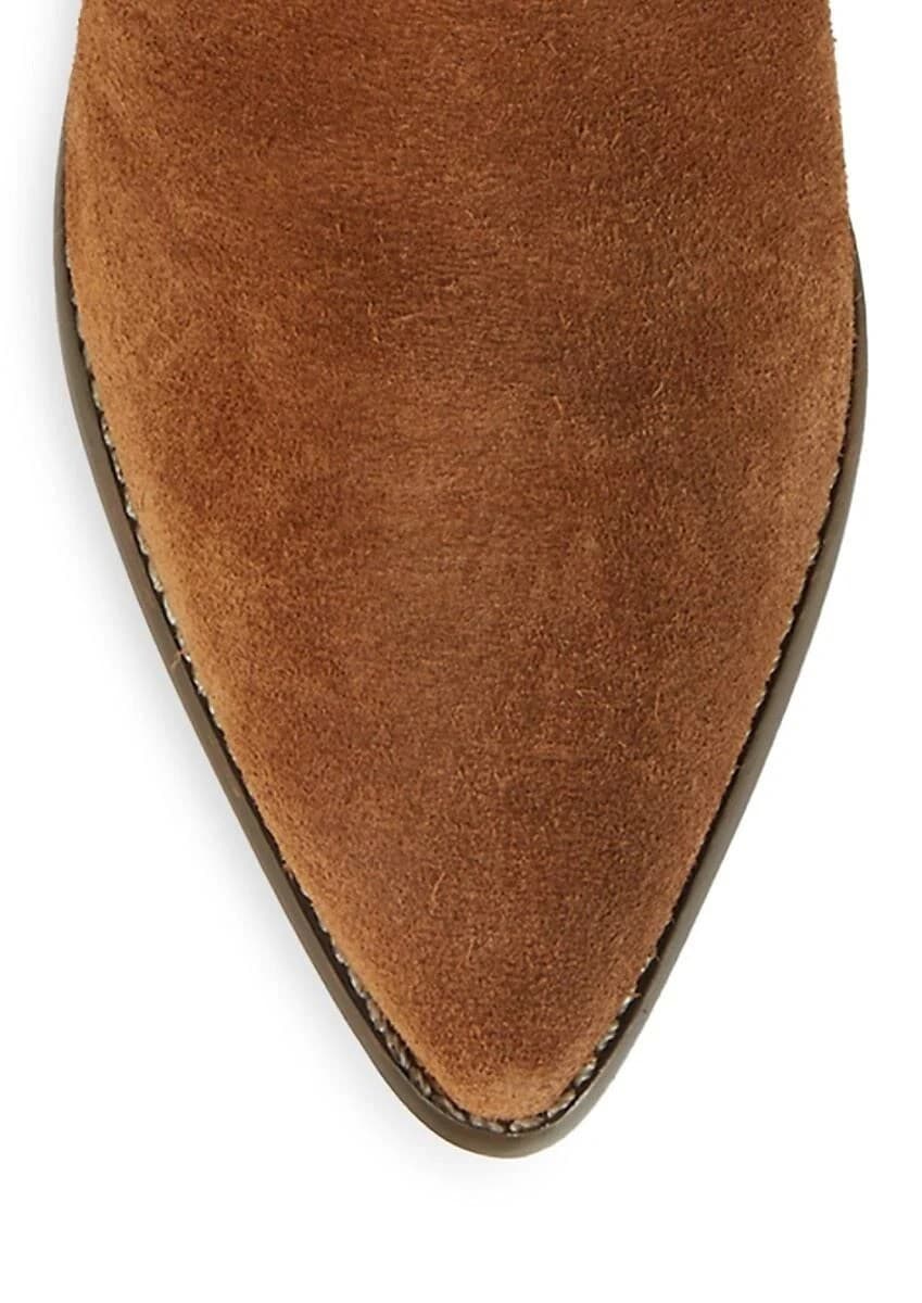Steve Madden Women's Reeve Ankle Boot Size 7.5 M Cognac Suede - Thumbnail 4