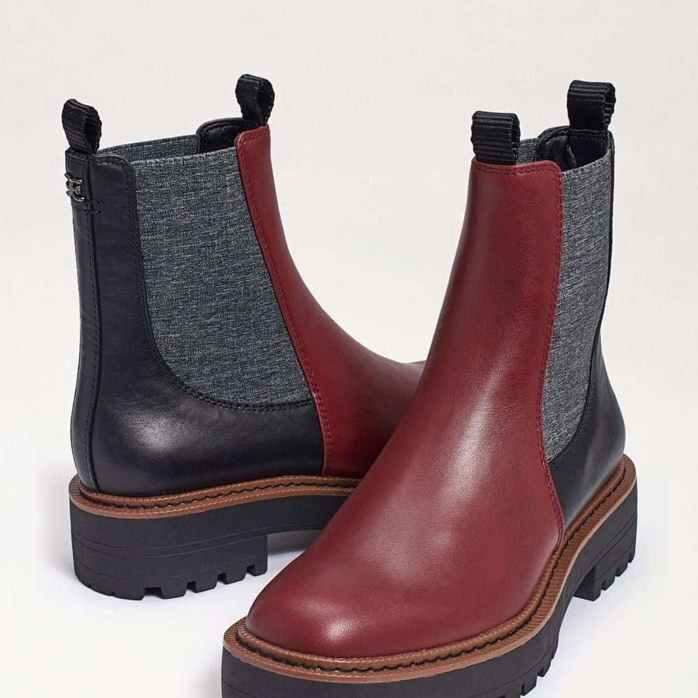 Sam Edelman Women's Laguna Chelsea Ankle Boot Bordeaux Leather Brown 8 M - Thumbnail 2
