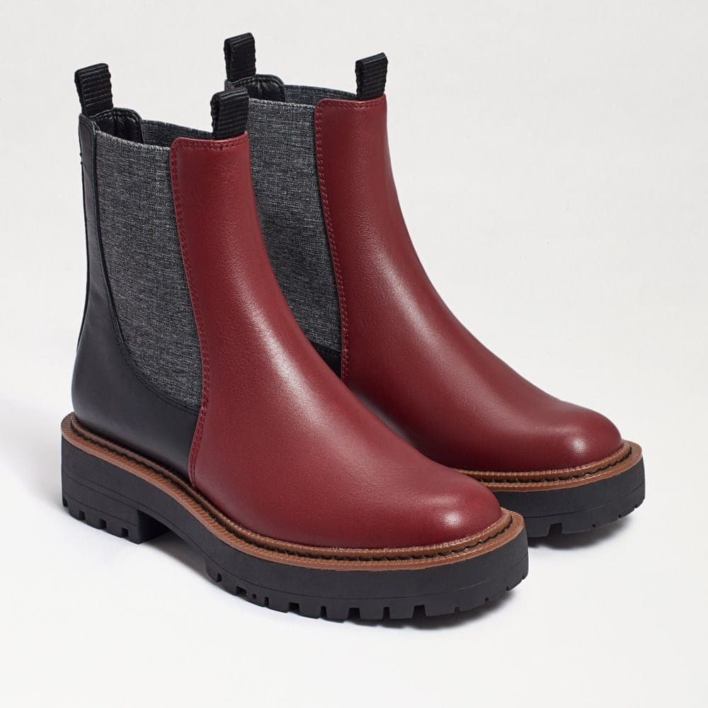 Sam Edelman Women's Laguna Chelsea Ankle Boot Bordeaux Leather Brown 8 M - Image 1