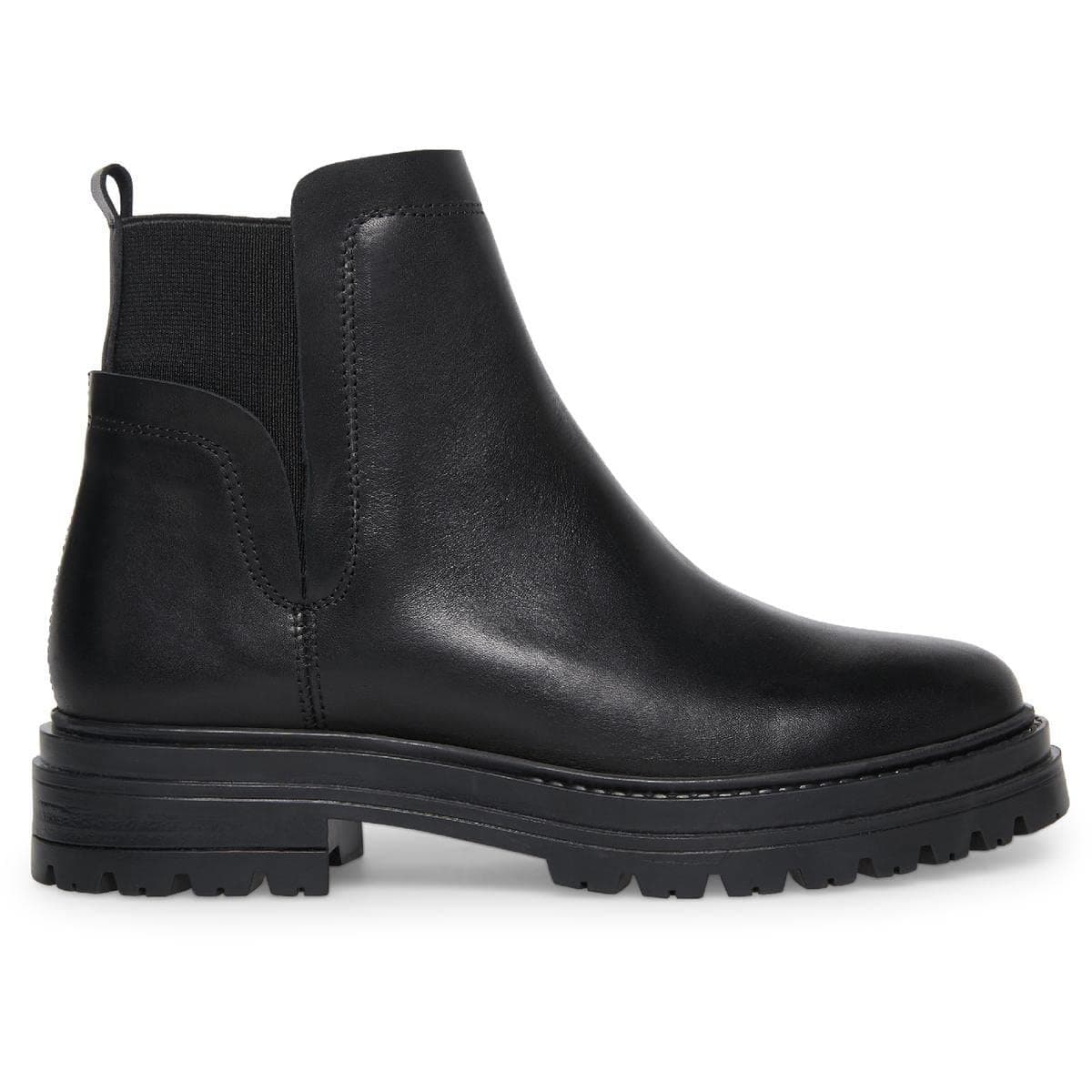 Steve Madden Moira Chelsea Boots Black Leather Lug Sole Women’s Size 7.5 - Thumbnail 2