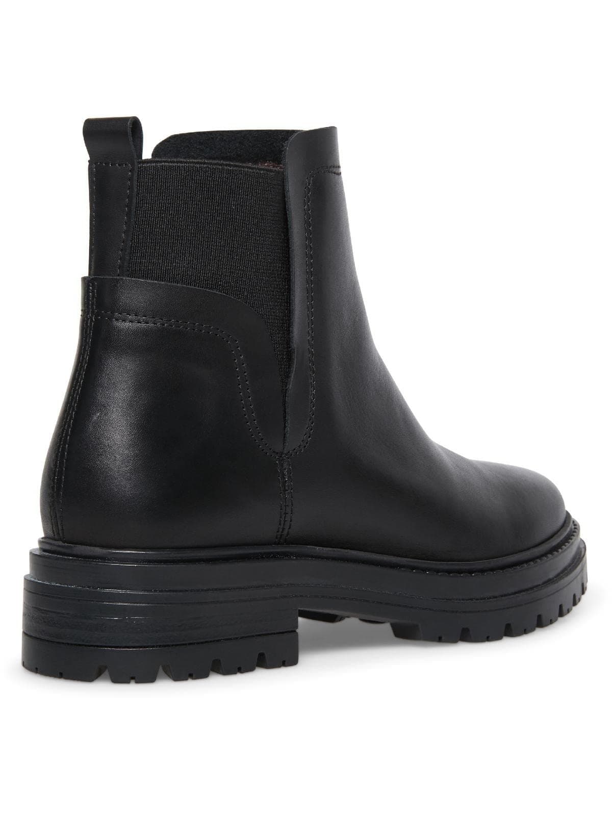 Steve Madden Moira Chelsea Boots Black Leather Lug Sole Women’s Size 7.5 - Thumbnail 3