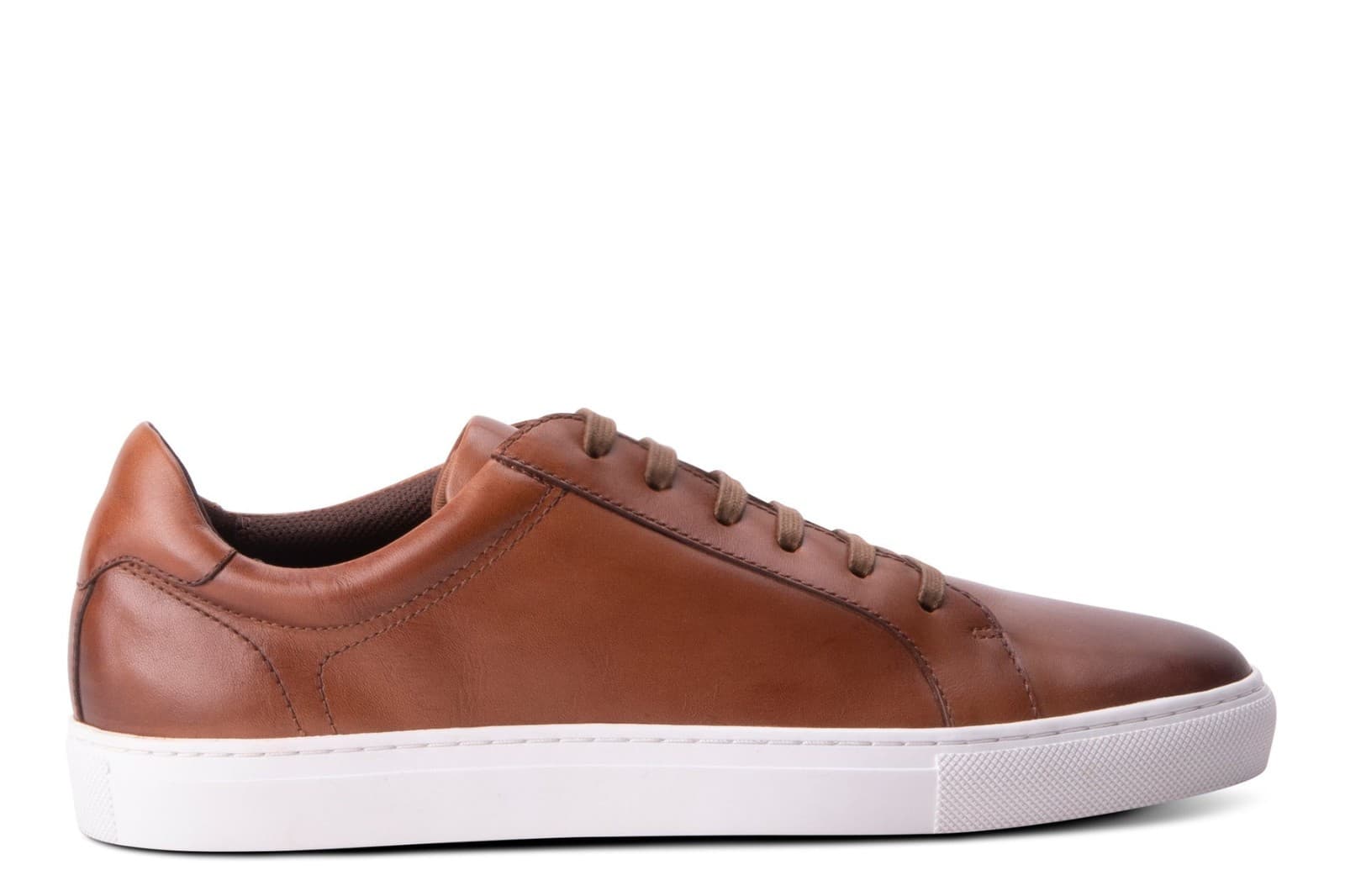 Winthrop Clay Leather Low Top Sneakers Shoes Men's Cognac Size US 11 - Thumbnail 3