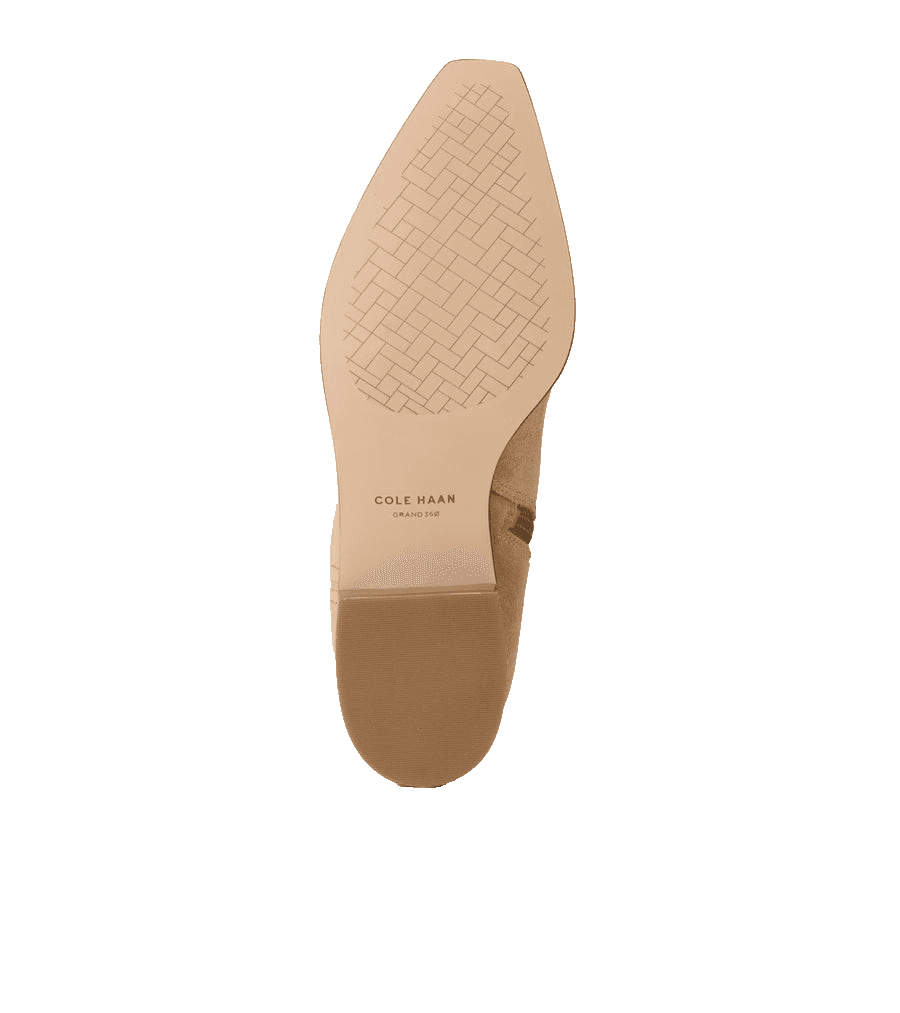 Cole Haan Womens Naia Suede Ankle Boot Snip Toe Zip Western Golden Toffee 11 B - Thumbnail 6
