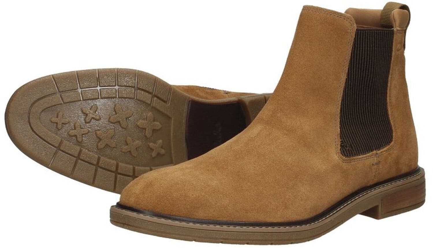 Clarks Men's Clarkdale Hall boot Shoes Cognac Suede Size 8 M - Image 1