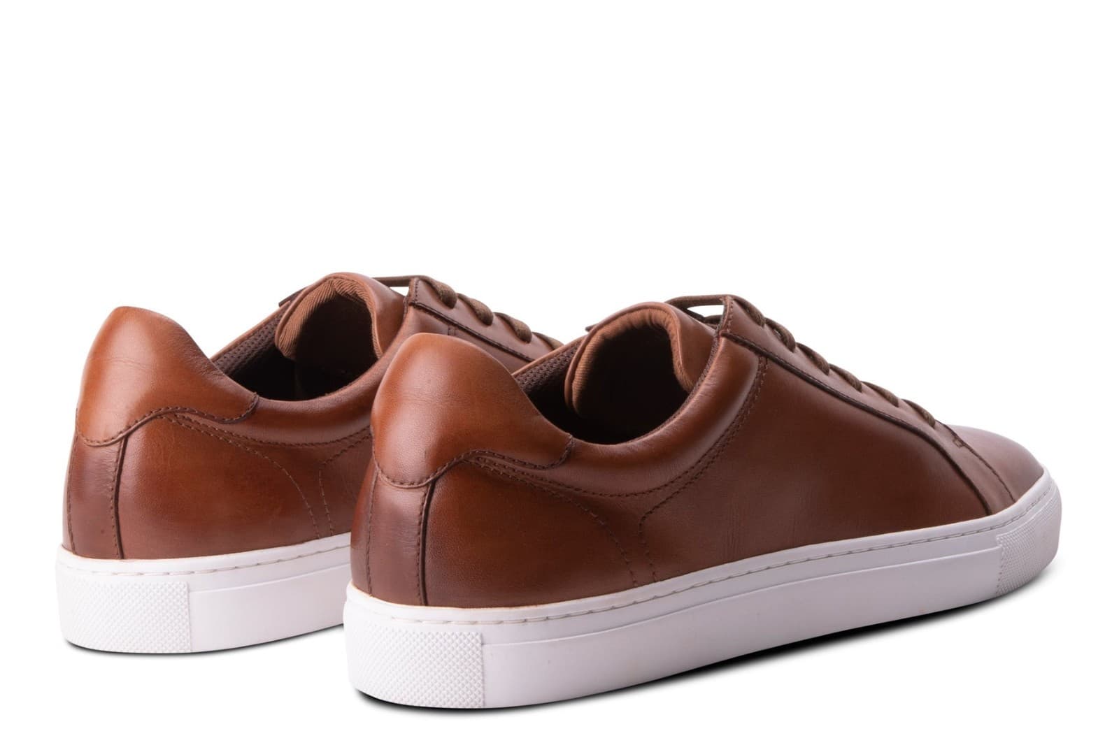 Winthrop Clay Leather Low Top Sneakers Shoes Men's Cognac Size US 11 - Thumbnail 4