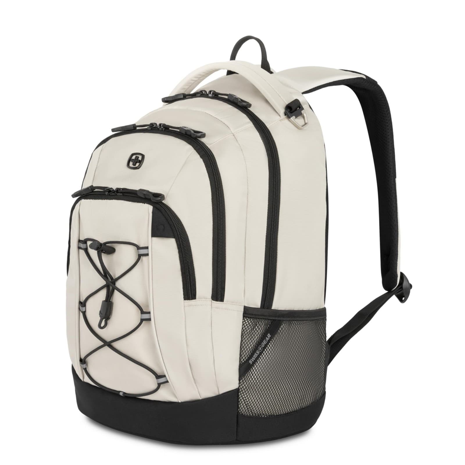 SwissGear 1186 Bungee Core Laptop Backpack 17 inch Cream/Black Special Edition - Image 1