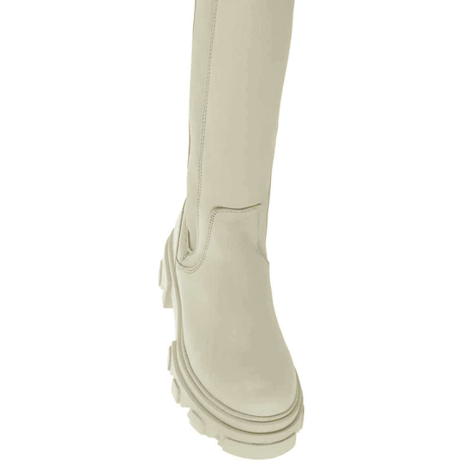 Steve Madden Esma knee high boots Cream leather PLATFORM Size 7 M - Thumbnail 6