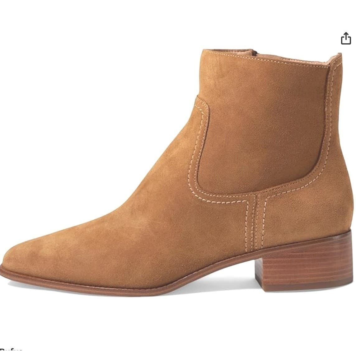 Cole Haan Womens Naia Suede Ankle Boot Snip Toe Zip Western Golden Toffee 11 B - Thumbnail 3
