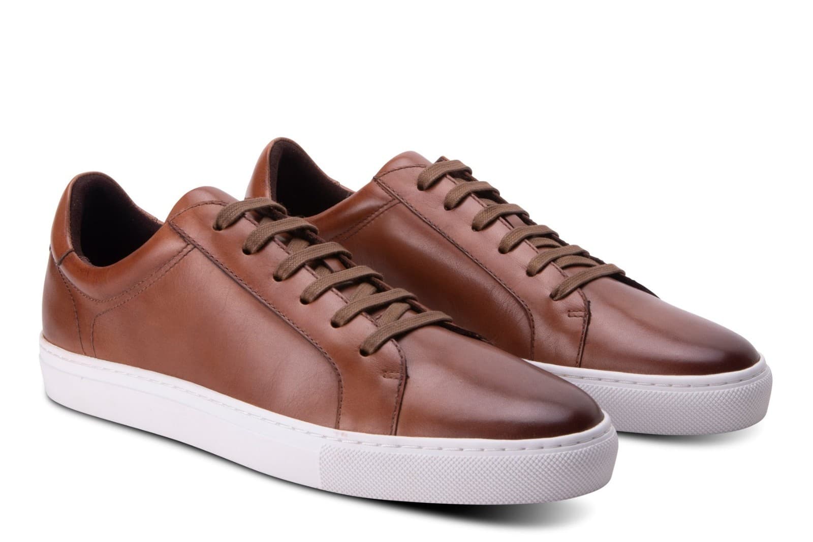 Winthrop Clay Leather Low Top Sneakers Shoes Men's Cognac Size US 11 - Image 1