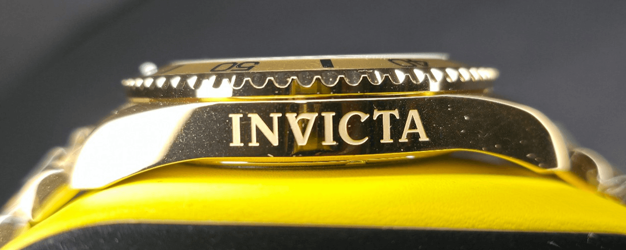 Invicta Pro Diver Titan Men's Luxury Watch Chrono Gold Dial - 43mm, Gold - Thumbnail 8