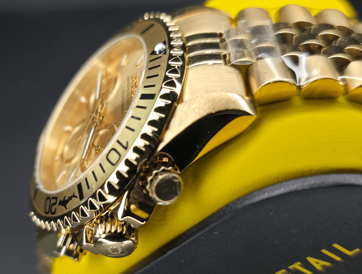 Invicta Pro Diver Titan Men's Luxury Watch Chrono Gold Dial - 43mm, Gold - Thumbnail 3