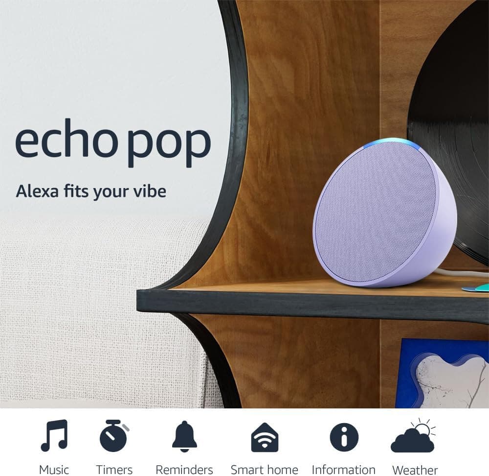 Amazon Echo Pop Smart Speaker Latest 2024 Alexa Full sound New Sealed Lavender - Image 1