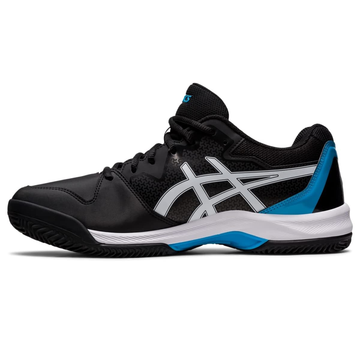 ASICS Gel-Dedicate 7 Men's Tennis Shoes Clay Black/Island Blue 12 M US - Thumbnail 3