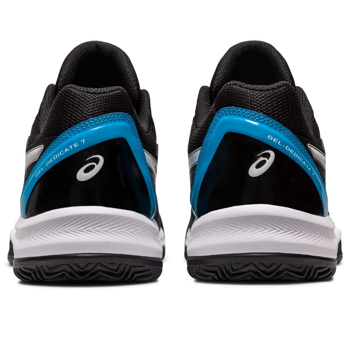 ASICS Gel-Dedicate 7 Men's Tennis Shoes Clay Black/Island Blue 12 M US - Thumbnail 5