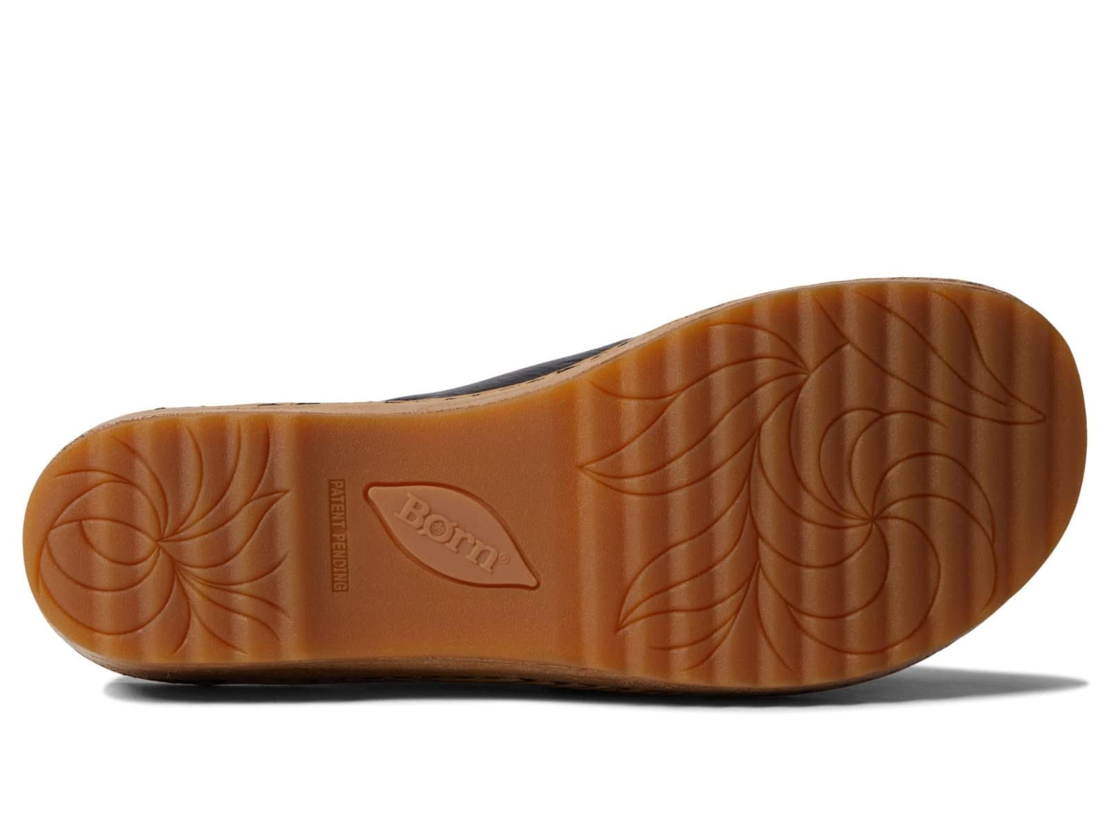 Born Andy Womens Leather Wooden Print Platform Clogs in Black US SIZE 8M - Thumbnail 5