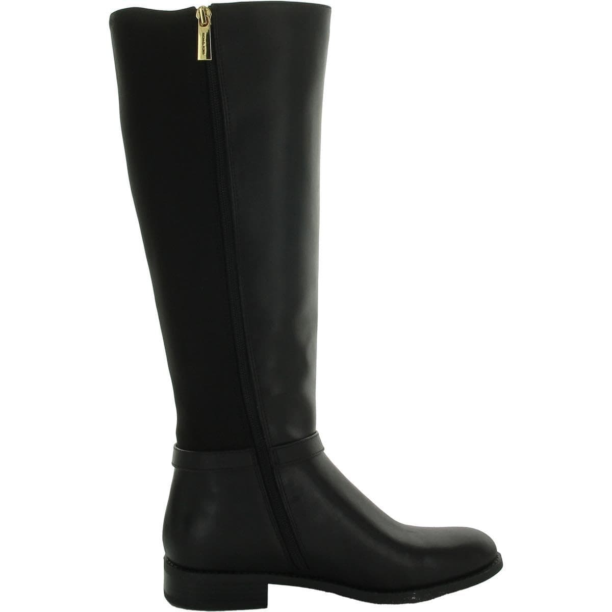 Michael Kors Women's Finley Leather and Logo Riding Boot Black Size 8.5 M - Thumbnail 6