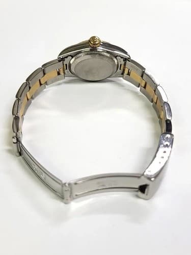 Rolex Ladies 18K/SS Oyster Perpetual Factory Champagne Diamond Dial Ref#67193 - Thumbnail 12