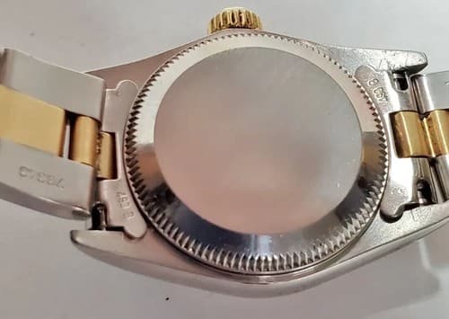 Rolex Ladies 18K/SS Oyster Perpetual Factory Champagne Diamond Dial Ref#67193 - Thumbnail 9