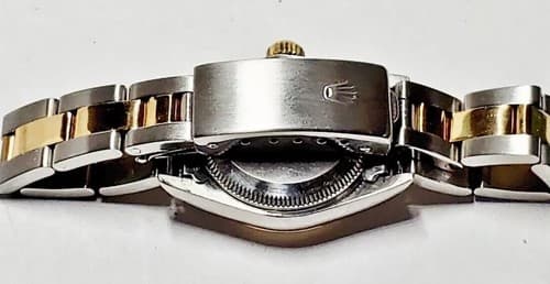 Rolex Ladies 18K/SS Oyster Perpetual Factory Champagne Diamond Dial Ref#67193 - Thumbnail 10