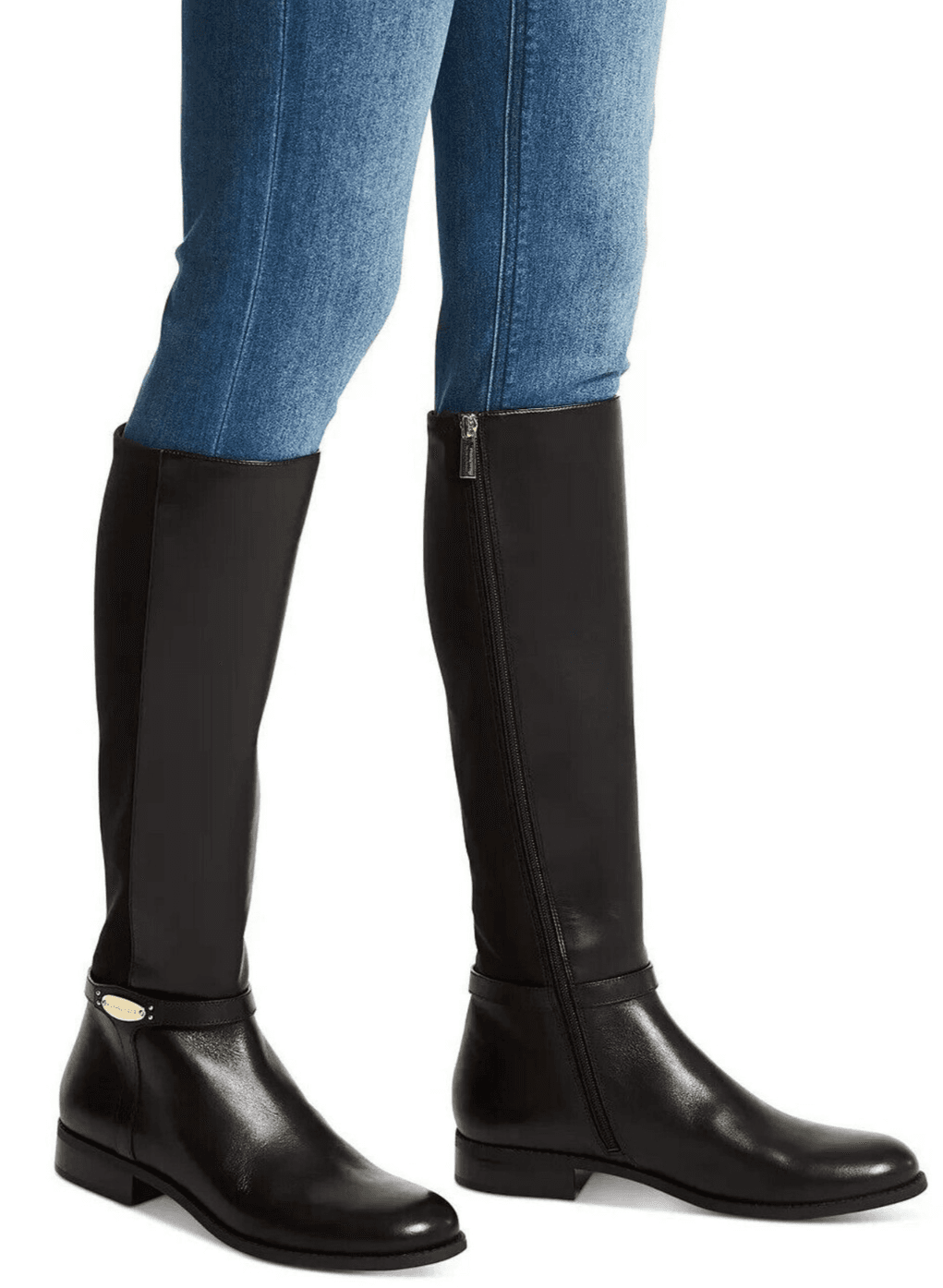 Michael Kors Women's Finley Leather and Logo Riding Boot Black Size 8.5 M - Thumbnail 8