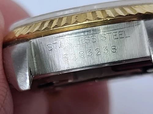 Rolex Ladies 18K/SS Oyster Perpetual Factory Champagne Diamond Dial Ref#67193 - Thumbnail 6