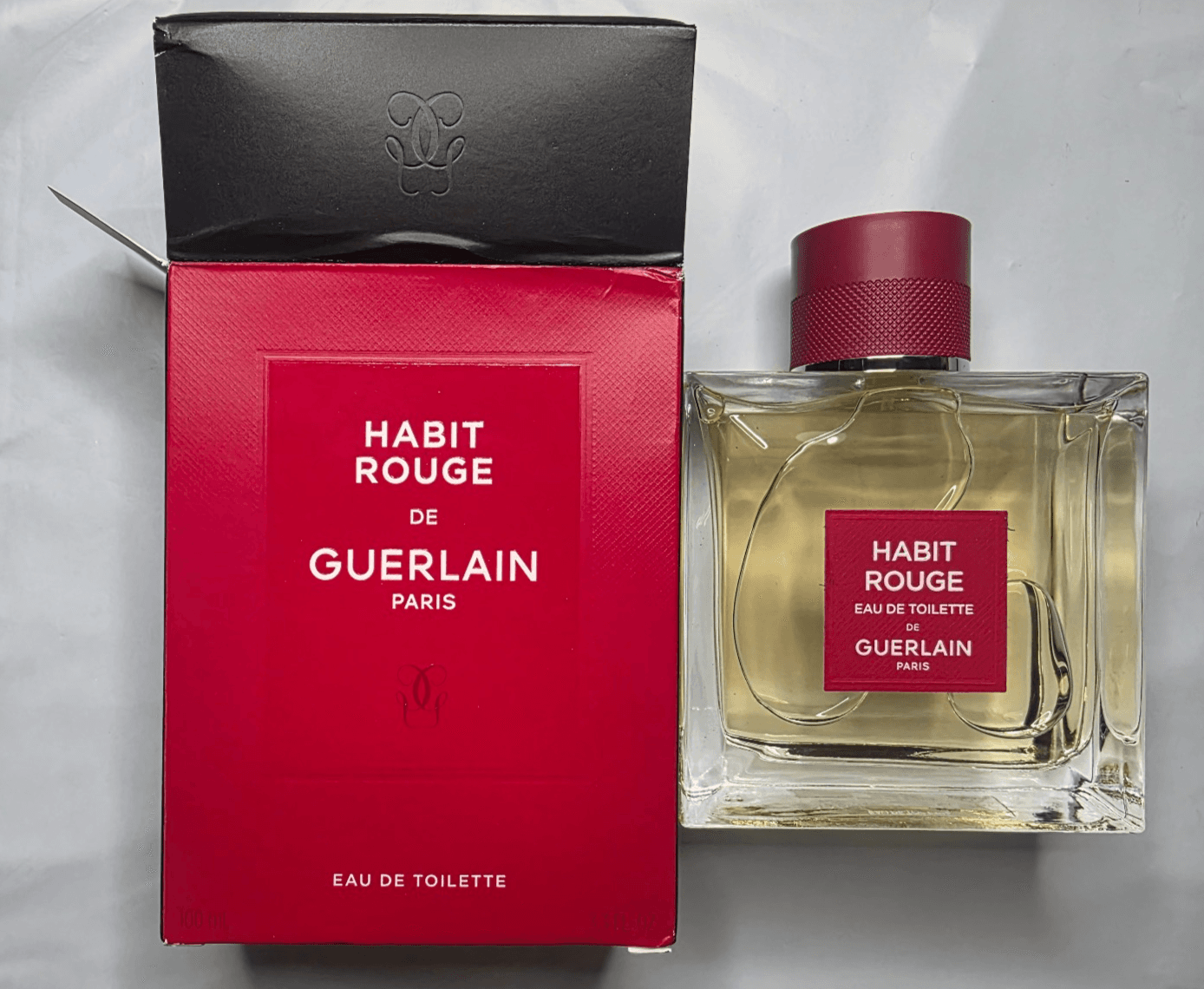 Habit Rouge by Guerlain for Men 3.3 oz Eau de Parfum Spray NEW 100% AUTHENTIC - Thumbnail 4