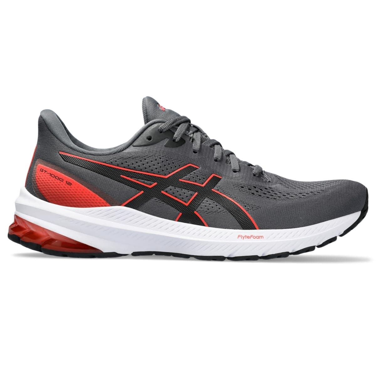 ASICS Men's GT-1000 12 Running Shoe, Carrier Grey/True RED 9.5 EXTRA WIDE 4E - Thumbnail 2