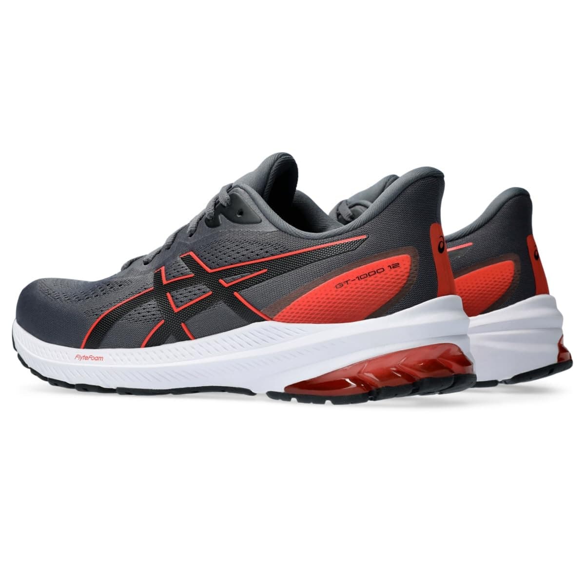 ASICS Men's GT-1000 12 Running Shoe, Carrier Grey/True RED 9.5 EXTRA WIDE 4E - Thumbnail 4