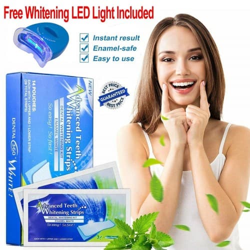 Professional Strength Enamel Safe LED Advanced Teeth Whitening Strips 28 Count - Image 1