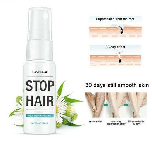 HOT 100% Natural Permanent Hair Removal Spray Stop Hair Growth Inhibitor Remover - Thumbnail 6