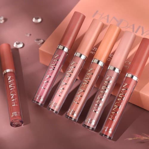 6 Colors Velvet Liquid Lipstick Set – Long Lasting Waterproof Non-Stick Lips B - Thumbnail 8