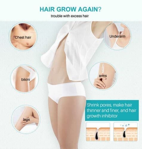 HOT 100% Natural Permanent Hair Removal Spray Stop Hair Growth Inhibitor Remover - Thumbnail 7