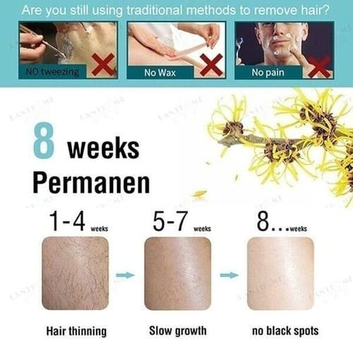 HOT 100% Natural Permanent Hair Removal Spray Stop Hair Growth Inhibitor Remover - Thumbnail 10