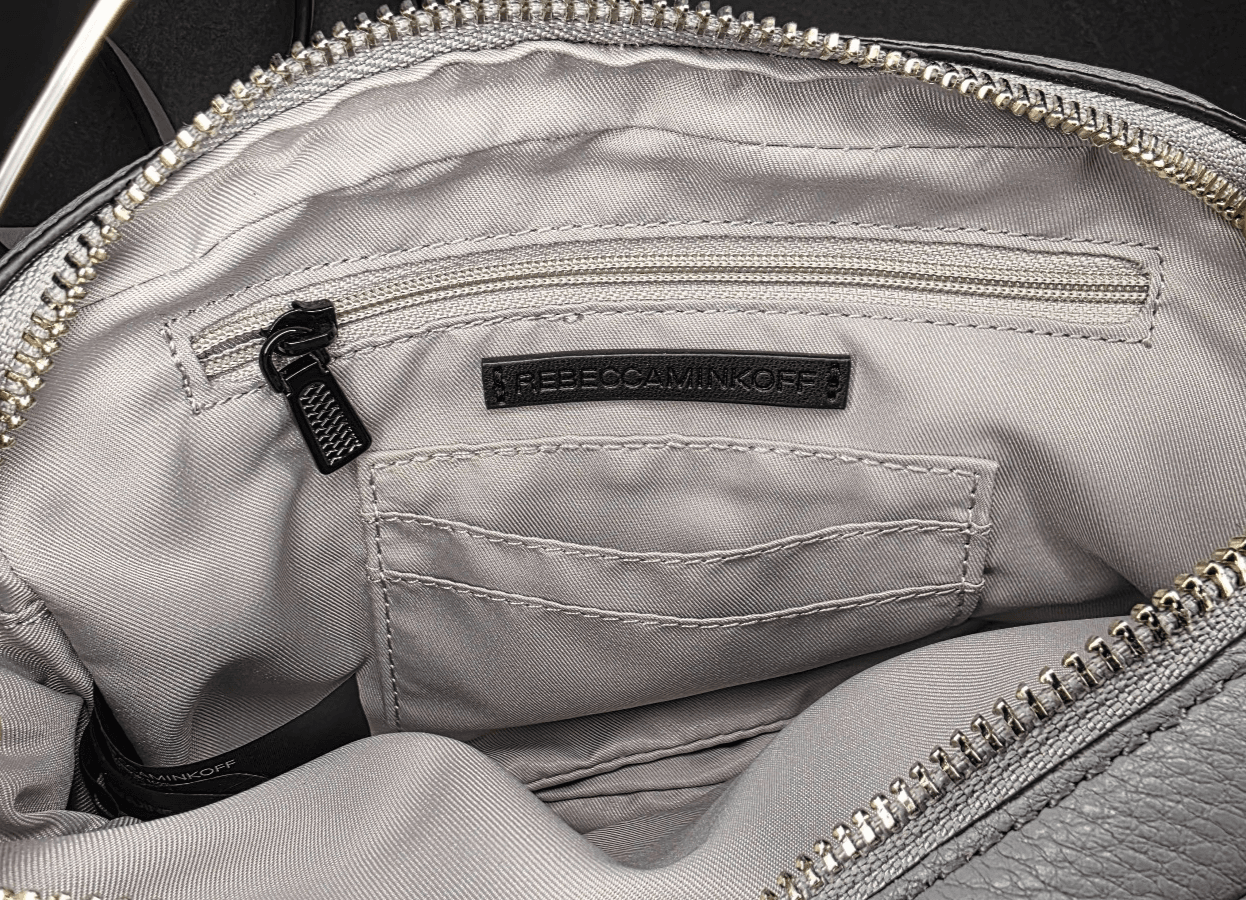 Rebecca Minkoff Leather Blythe Crossbody Bag Chain Gray - Thumbnail 6