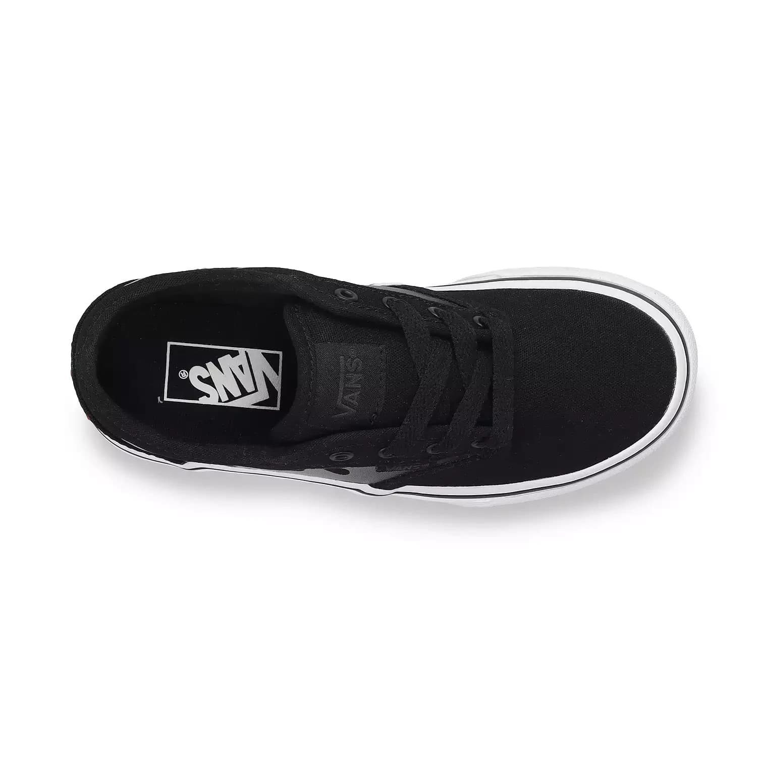 Vans Men's Atwood Deluxe Faded Flame Black/White Skate Sneakers -9.5 M - Thumbnail 5