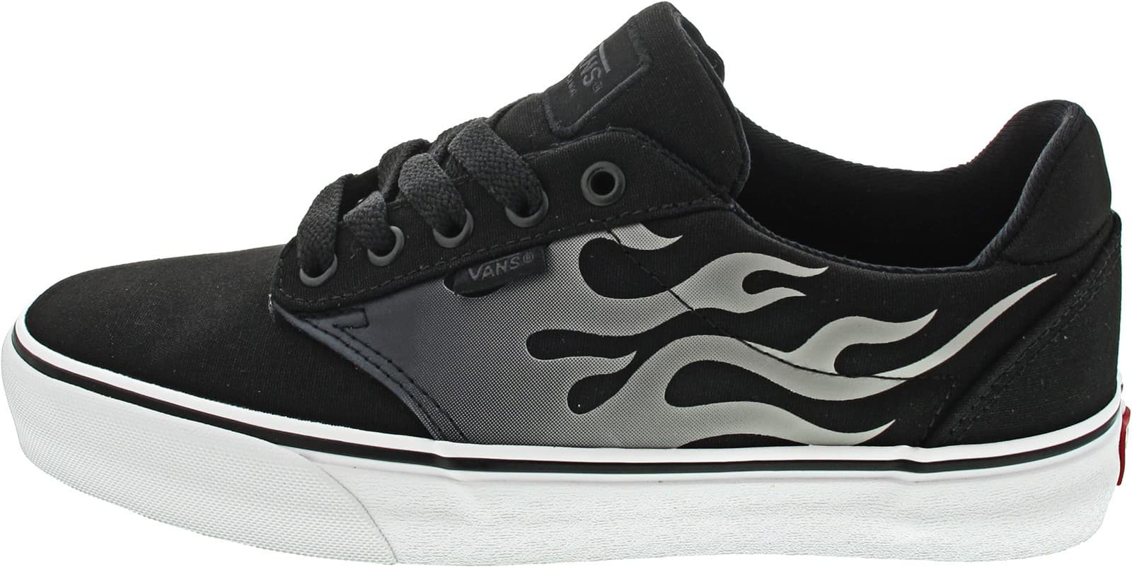 Vans Men's Atwood Deluxe Faded Flame Black/White Skate Sneakers -9.5 M - Image 1