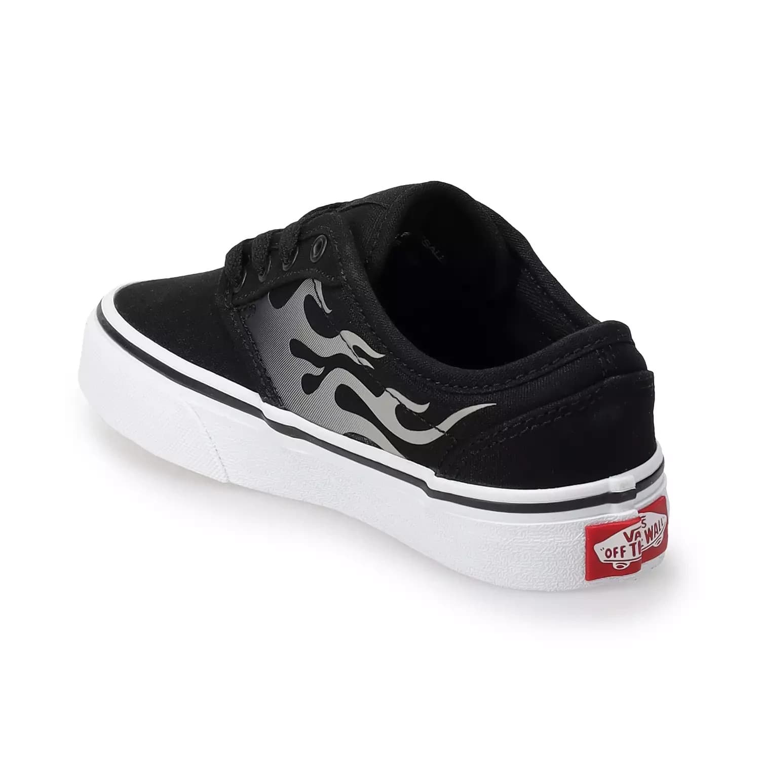 Vans Men's Atwood Deluxe Faded Flame Black/White Skate Sneakers -9.5 M - Thumbnail 2