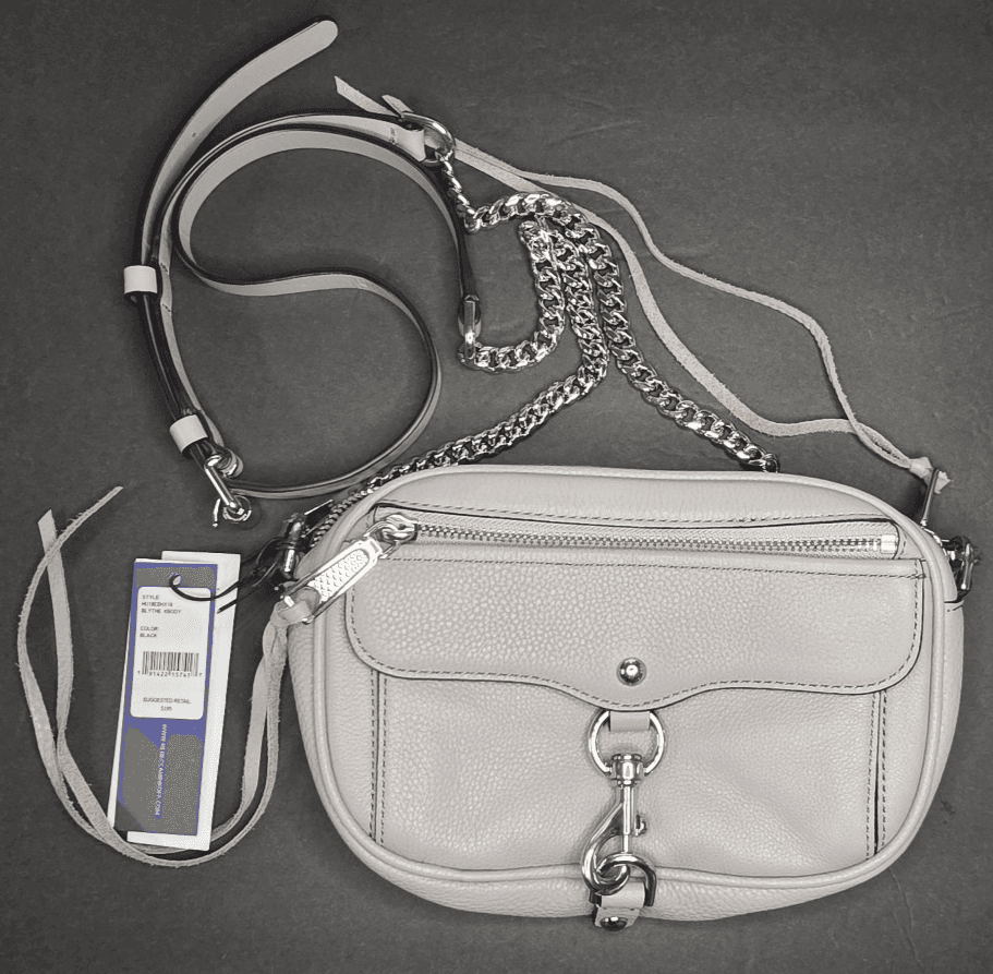 Rebecca Minkoff Leather Blythe Crossbody Bag Chain Gray - Thumbnail 2