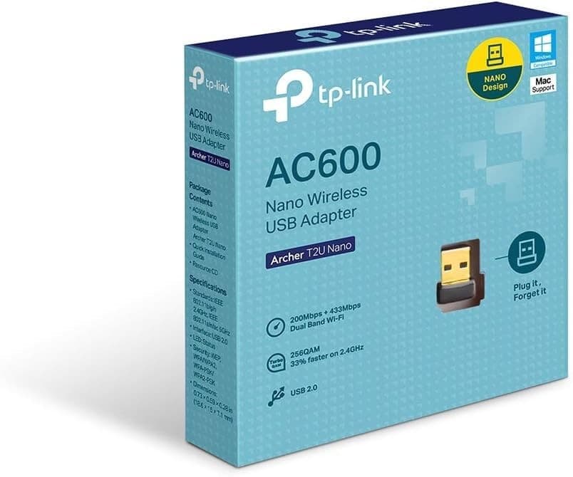 TP-LINK AC600 Archer T2U Nano 433Mbps + 200Mbps Dual Band easy mini size usb - Thumbnail 6