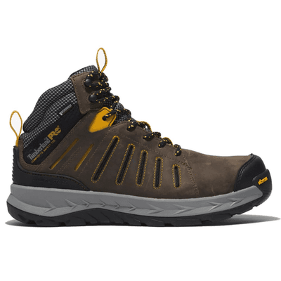 Men's Timberland PRO Trailwind Waterproof Composite Toe Boot Brown/Yellow SZ 9 M - Thumbnail 2