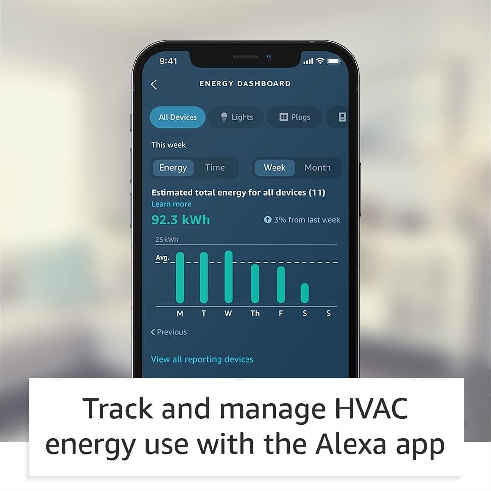 Amazon Smart Thermostat with Alexa & Ring Requires C-Wire or Adapter Kit - Thumbnail 3