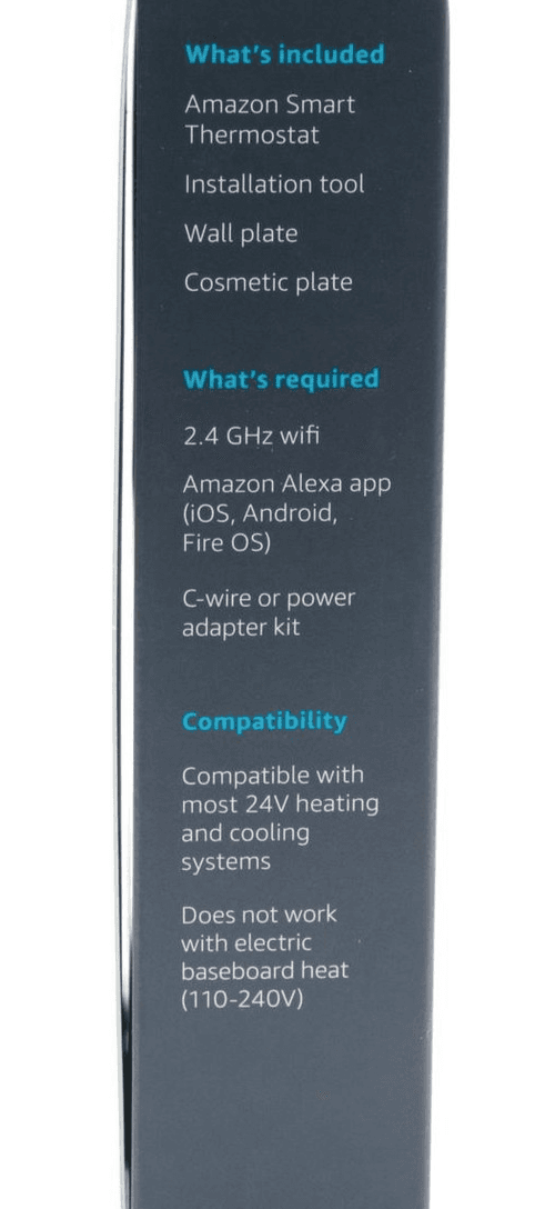 Amazon Smart Thermostat with Alexa & Ring Requires C-Wire or Adapter Kit - Thumbnail 2