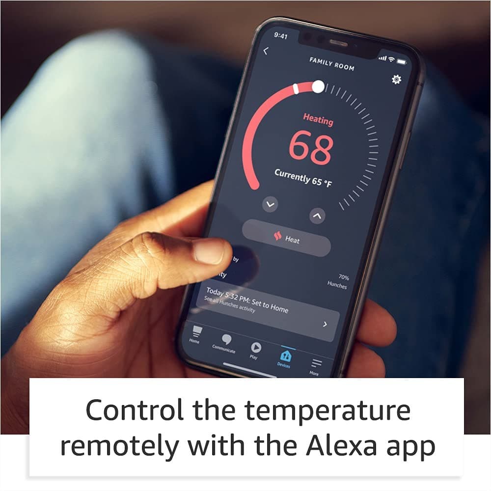 Amazon Smart Thermostat with Alexa & Ring Requires C-Wire or Adapter Kit - Thumbnail 6