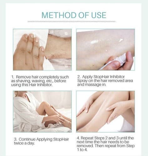 2 Bottles Hair Removal Spray Stop Hair Growth Inhibitor Remover for Face&Body US - Thumbnail 8