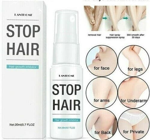2 Bottles Hair Removal Spray Stop Hair Growth Inhibitor Remover for Face&Body US - Thumbnail 2