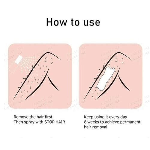 2 Bottles Hair Removal Spray Stop Hair Growth Inhibitor Remover for Face&Body US - Thumbnail 9