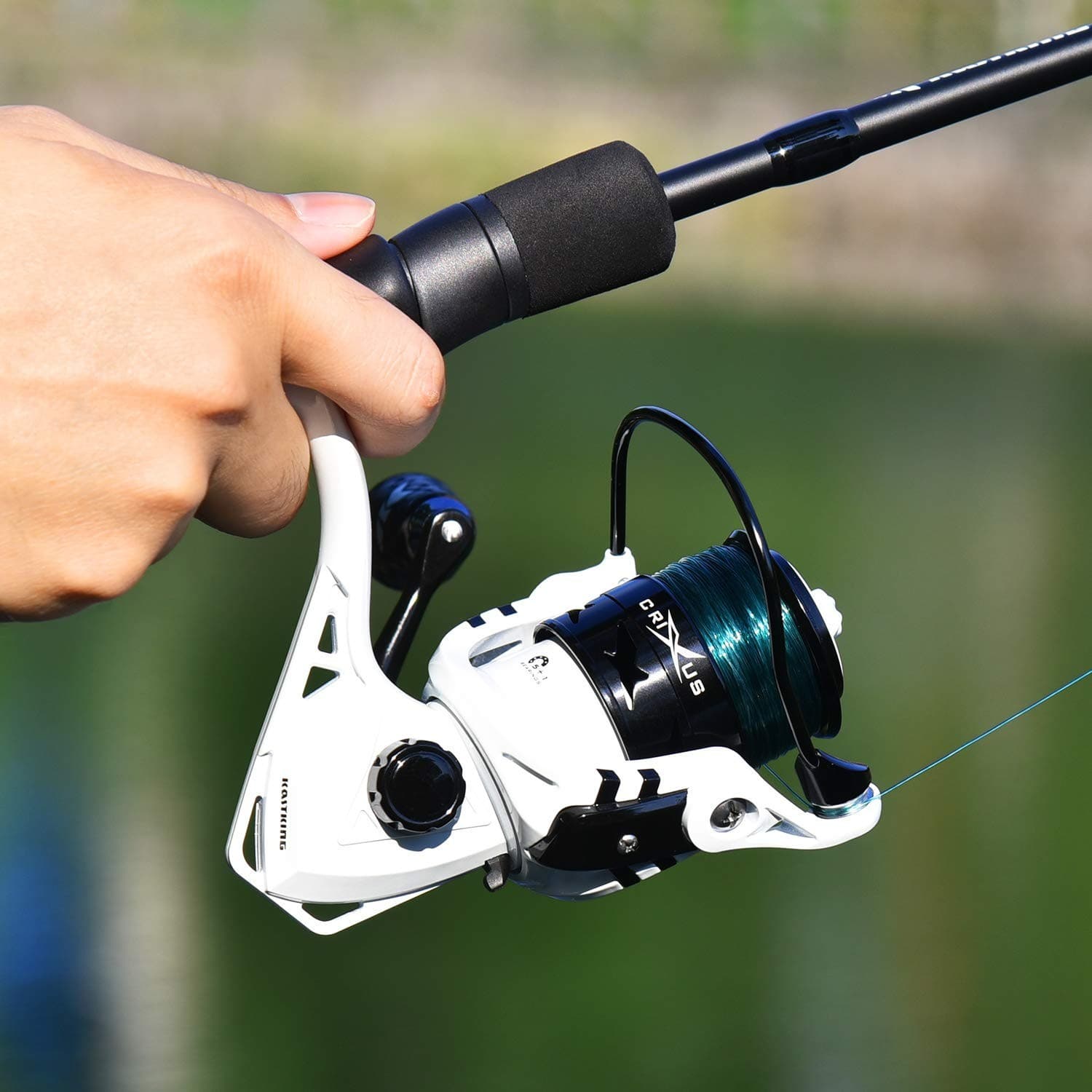 KastKing Crixus Spinning Reel Size 3000 17.5LBs Max Drag Fishing Reel White - Thumbnail 9