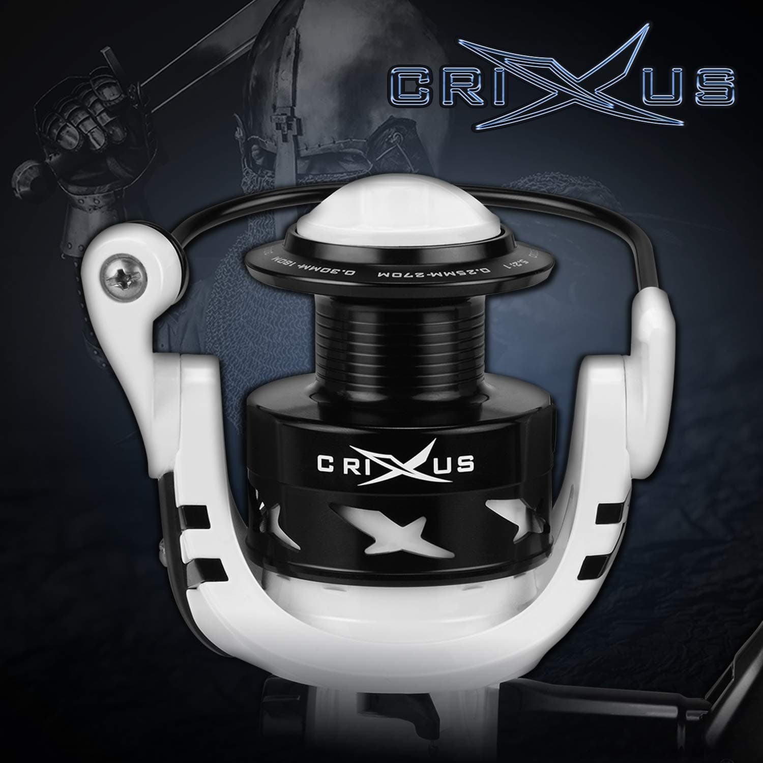 KastKing Crixus Spinning Reel Size 3000 17.5LBs Max Drag Fishing Reel White - Thumbnail 8