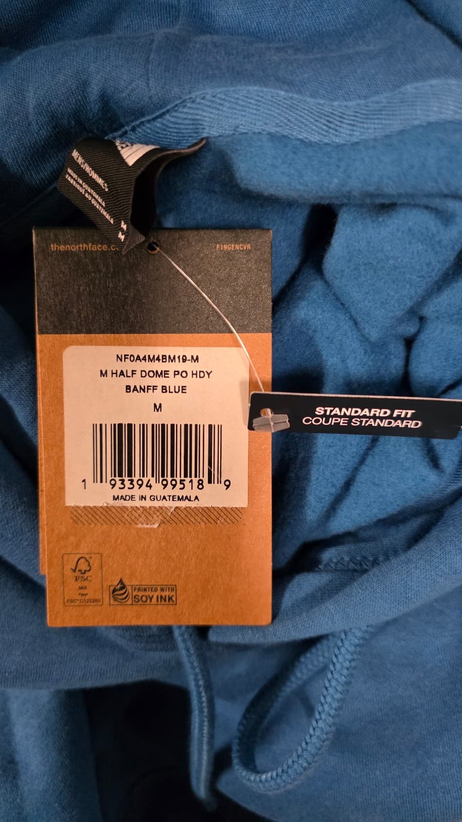 THE NORTH FACE Men's Half Dome Pullover Hoodie Banff Blue Size M - Thumbnail 3