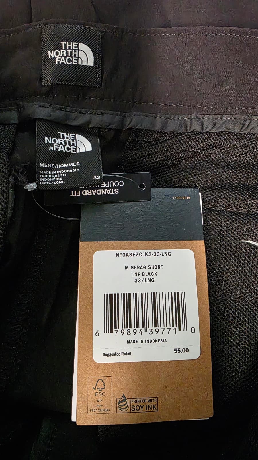 THE NORTH FACE Sprag Shorts Stretch Flash-Dry NWT Black 33/Long - Thumbnail 6